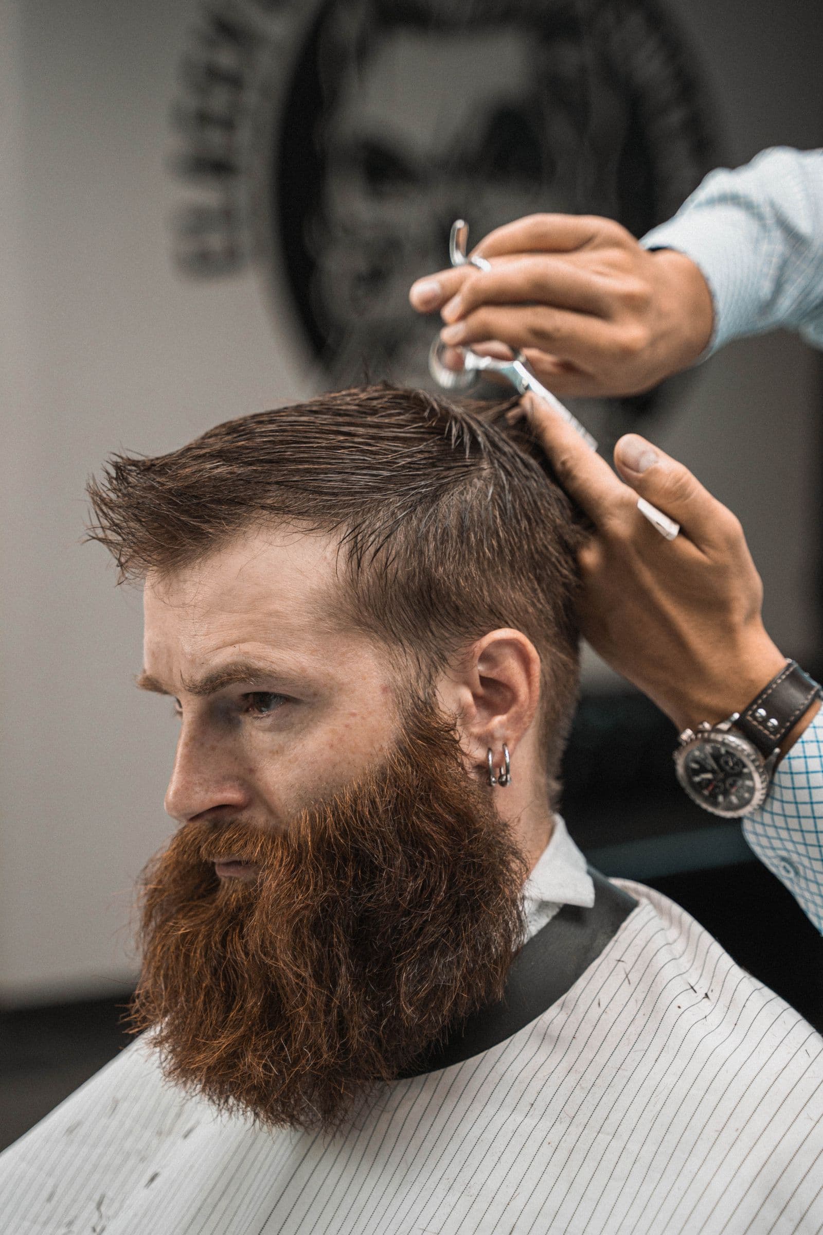 Barber at work